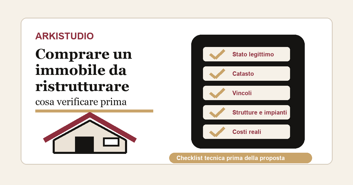 Checklist tecnica per acquistare un immobile da ristrutturare
