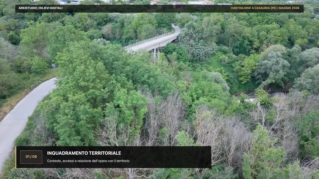 Rilievo con drone del ponte a Castiglione a Casauria